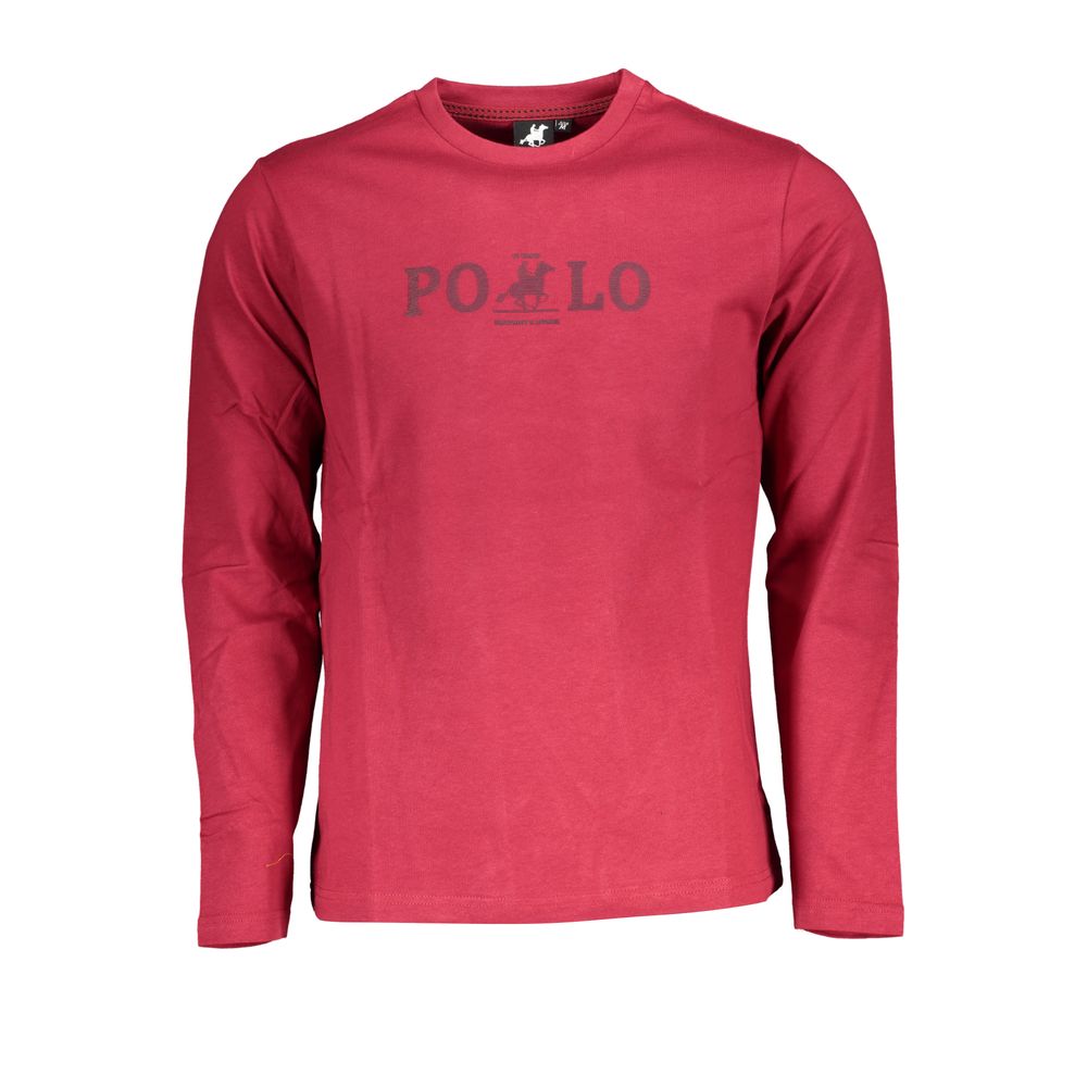 

Красная хлопковая футболка U.S. Polo, красный