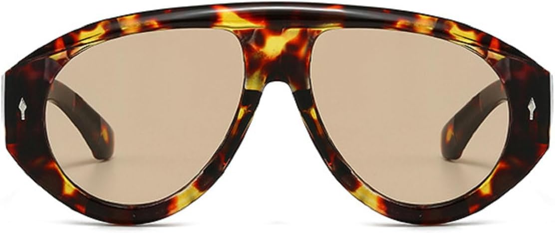 

Модные солнцезащитные очки-пилот для женщин, защита от УФ-излучения UV400, ретро-стиль Y2K, декор с заклепками, градиентный переход цвета, модные мужские круглые солнцезащитные очки mincl, C5