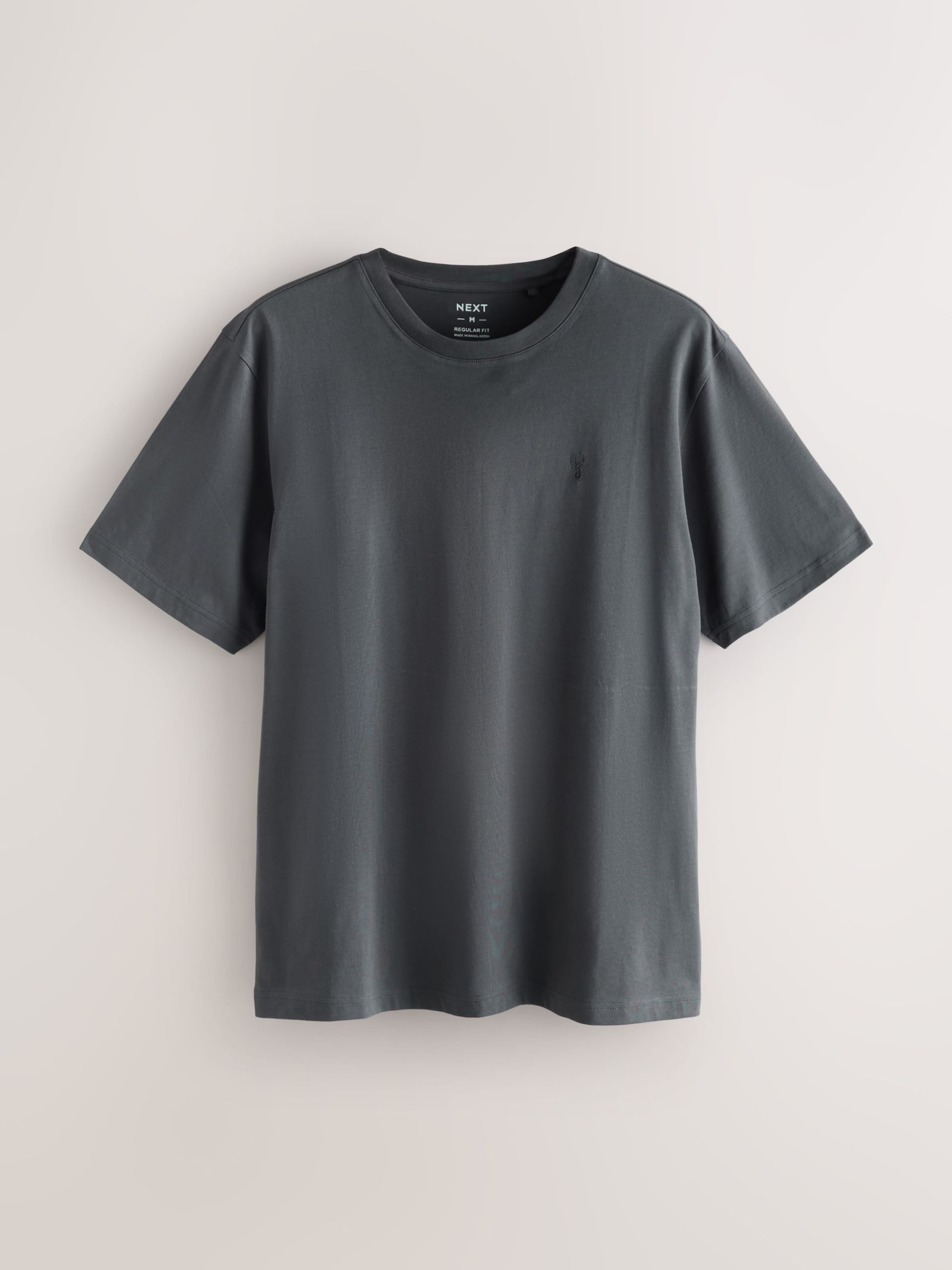 Next Футболка в цветах Basalt Grey, Light Grey, Black, Natural White — фото 4