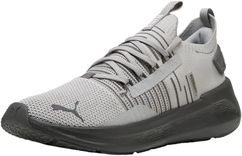 Мужские беговые кроссовки Puma Softride Symmetry Fuzion, серый/белый — фото 2
