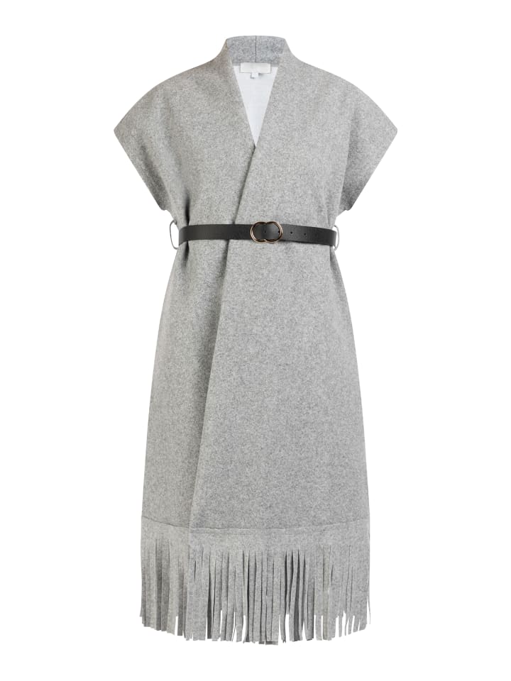 

DreiMaster Klassik Женский жилет серого меланжевого цвета