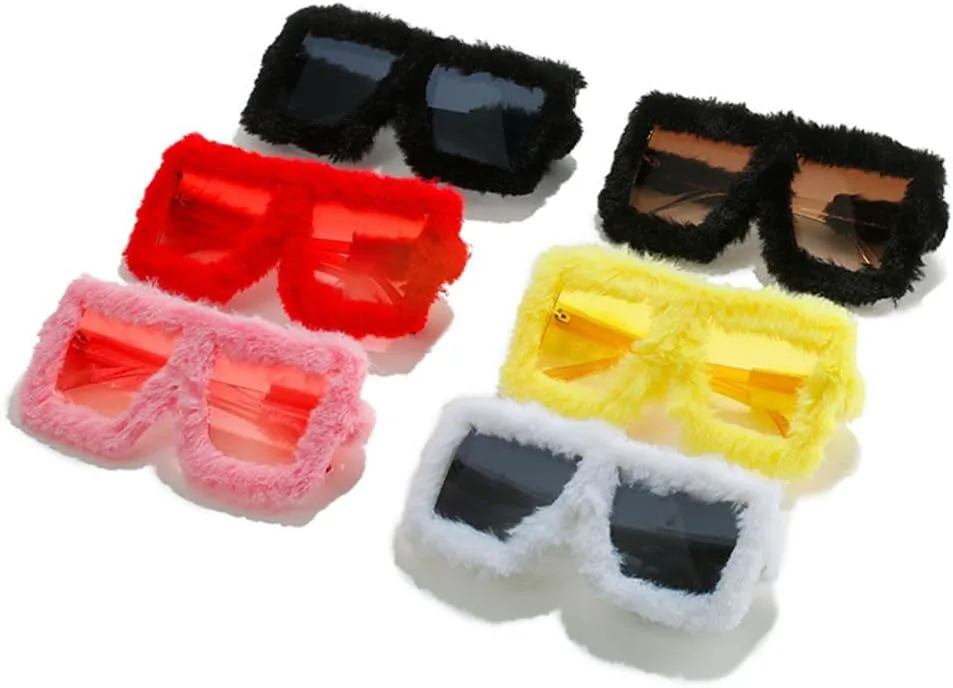 

Солнцезащитные очки 2027 года в мягкой меховой оправе, градиентные, увеличенного размера, женские очки с защитой от УФ-излучения UV400 MTZJH, Leopard-brown