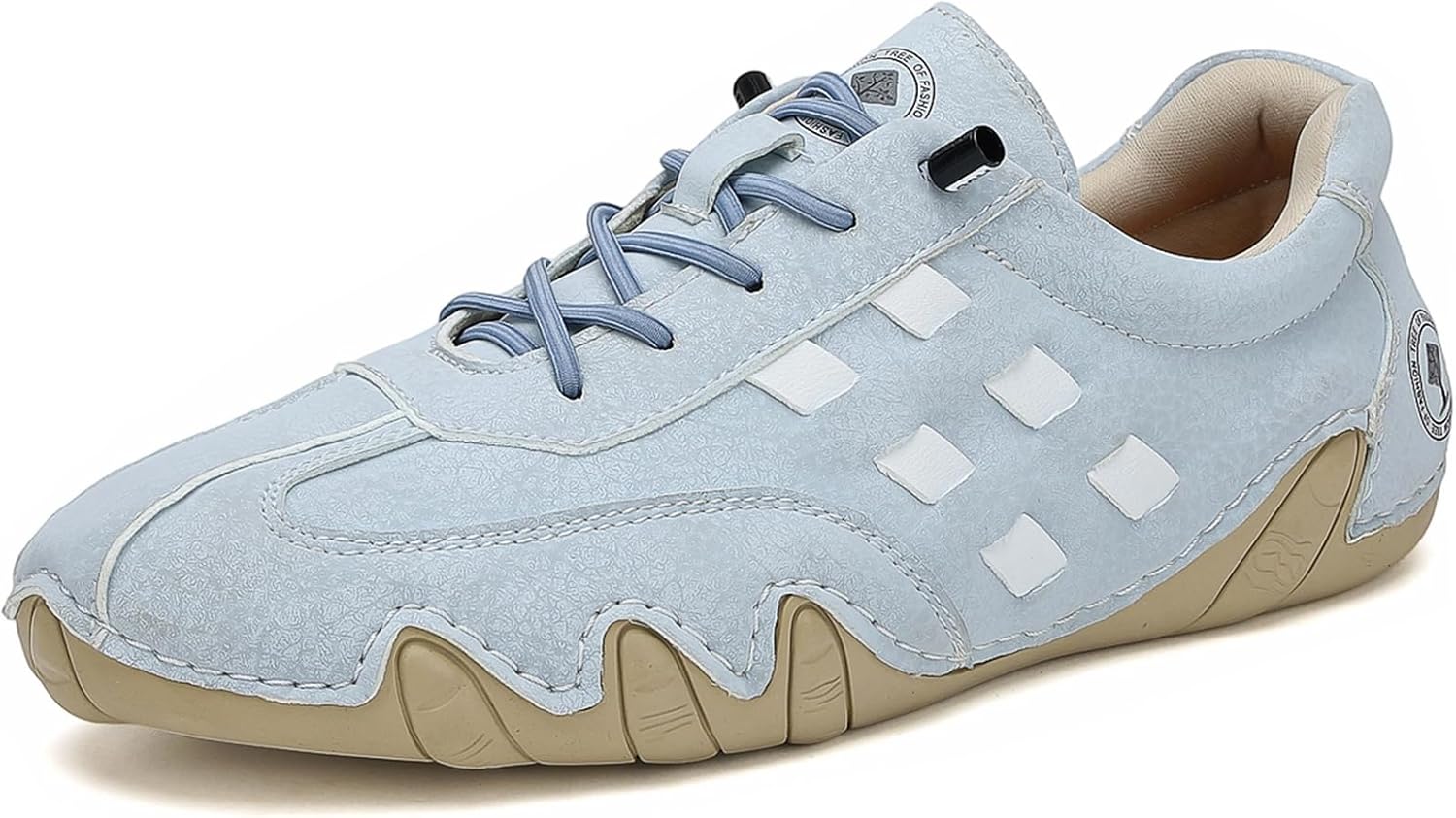 

Мужские кожаные повседневные слипоны для вождения, легкие, удобные, низкие, плоские для ходьбы, модные кроссовки Qijozxn, синий