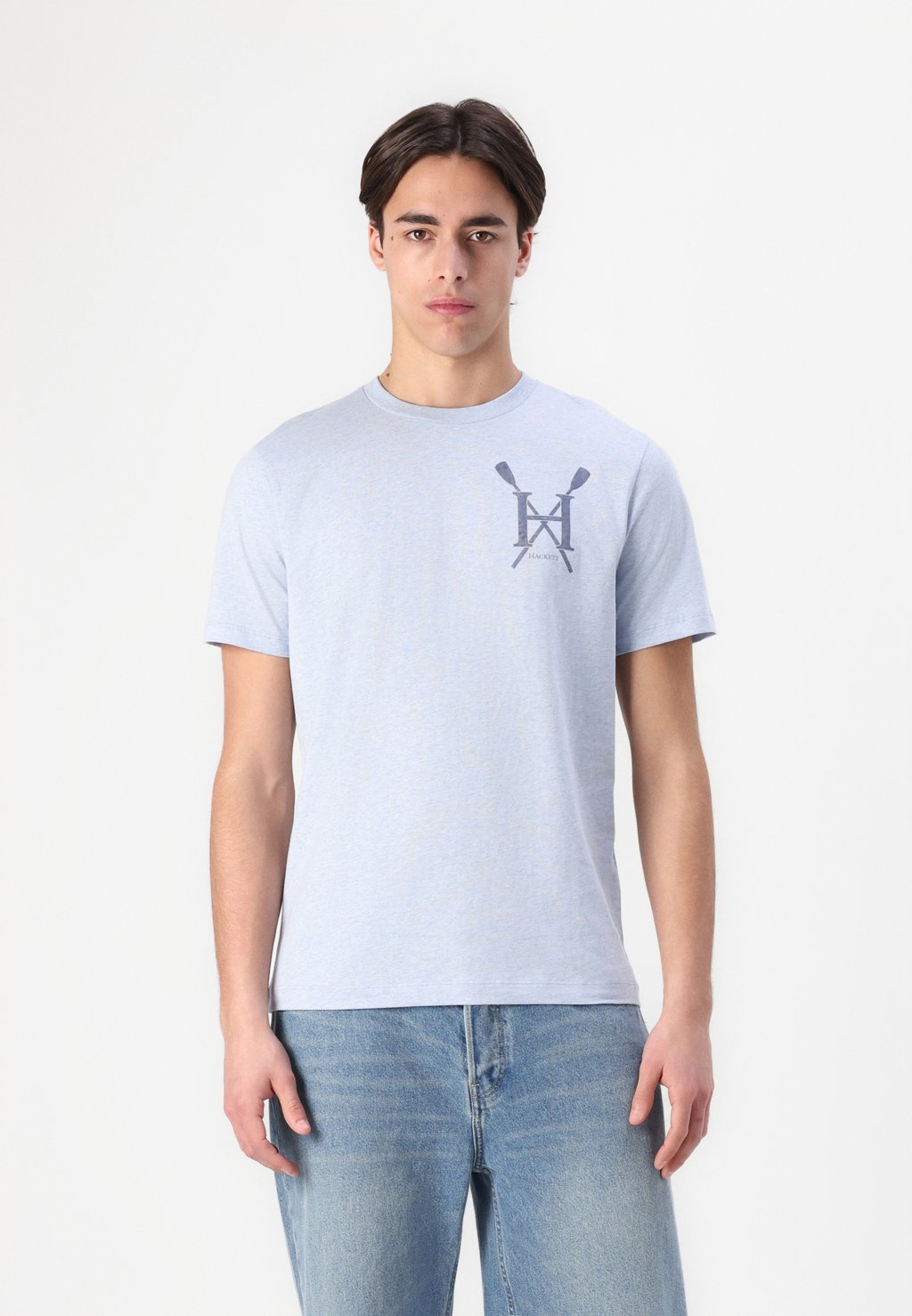 

Футболка с принтом HERITAGE LOGO TEE Hackett London, светло-голубой