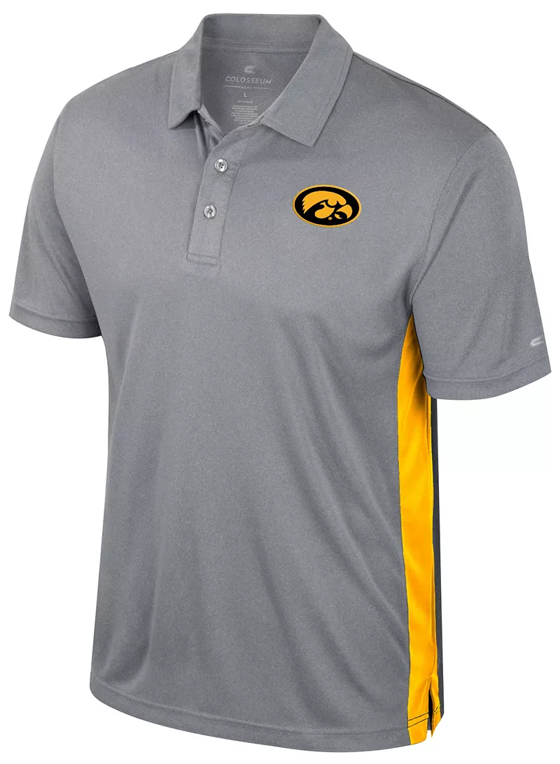 

Мужская футболка-поло Colosseum Iowa Hawkeyes Heather Grey