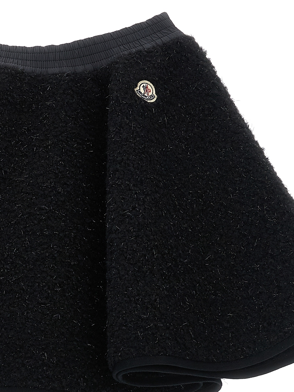 Металлическая юбка из плюша Moncler Enfant, черный — фото 3