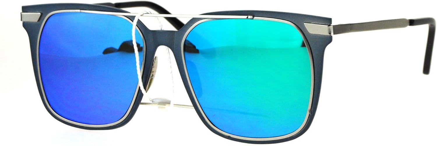 

Женские солнцезащитные очки с квадратной металлической оправой, плоской верхней планкой, зеркальными линзами и защитой от УФ-излучения UV 400 JuicyOrange, Gunmetal (Green Mirror)