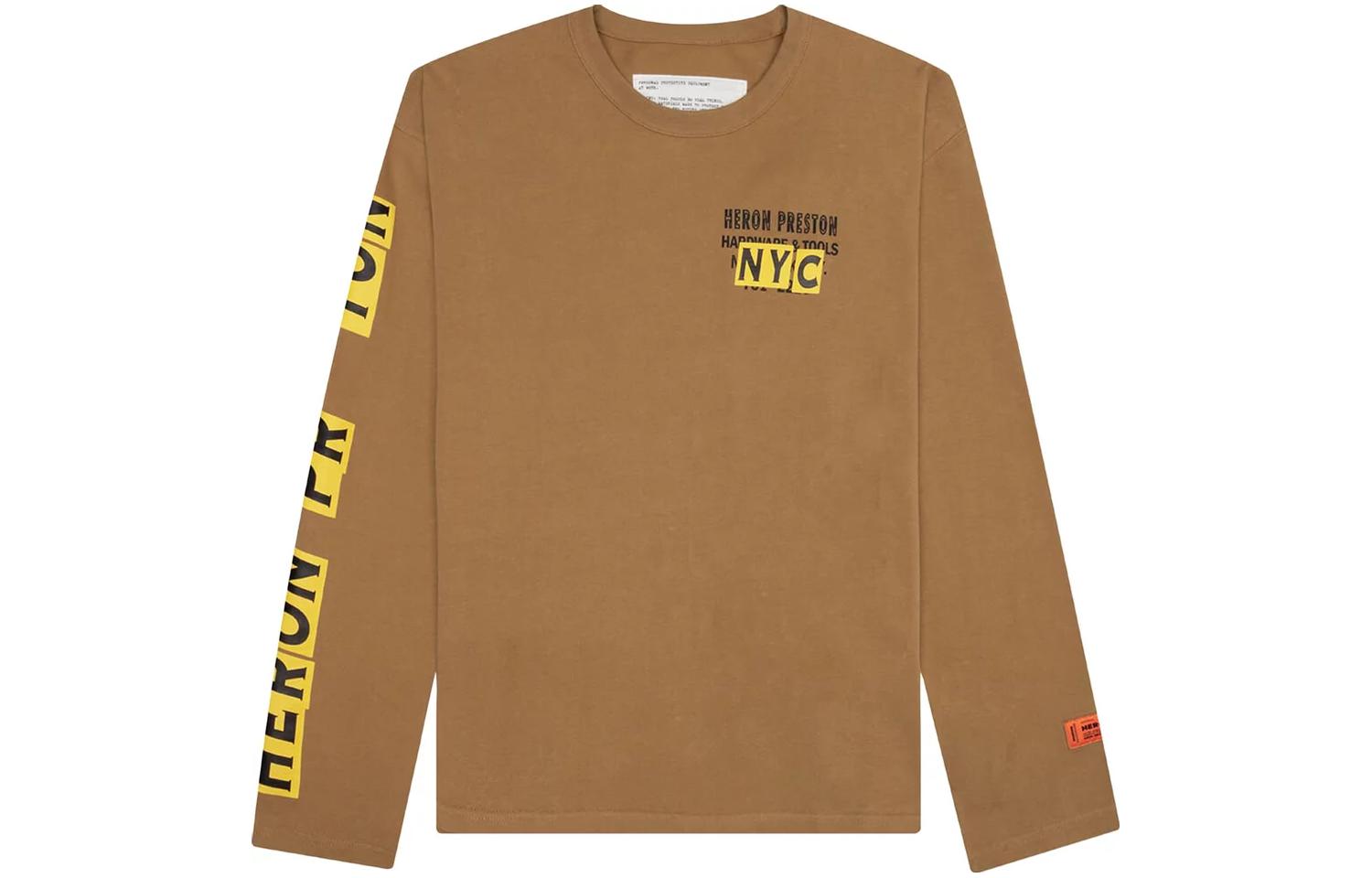 

Толстовка с принтом логотипа HERON PRESTON, коричневая