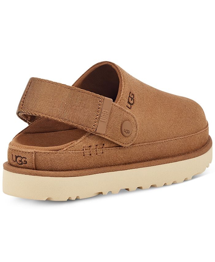 Женские сабо Goldenstar с открытой пяткой на плоской подошве UGG, коричневый — фото 3