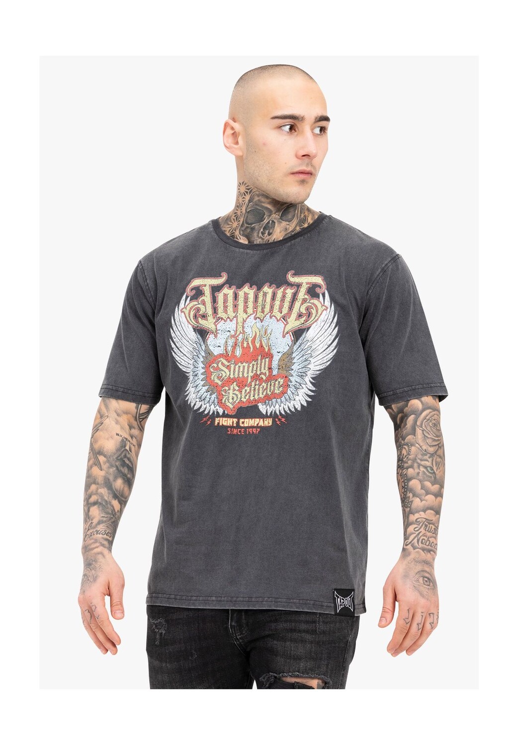 

Мужская футболка свободного кроя DELLANO TAPOUT, цвет Washed Grey