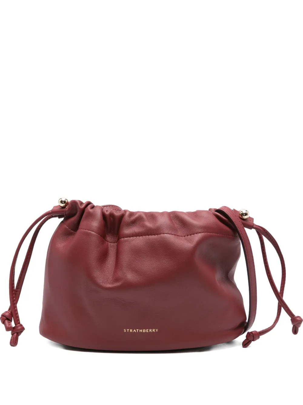 

Сумка через плечо Charlotte Drawstring из телячьей кожи Strathberry, красный