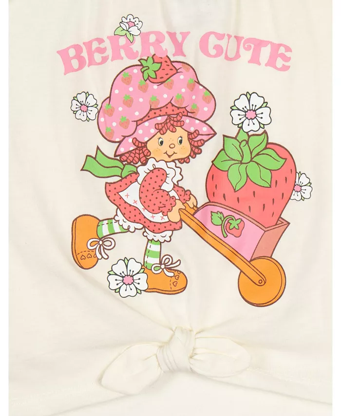 Комплект для девочки: футболка с квадратным вырезом и юбка Strawberry Shortcake, белый — фото 4
