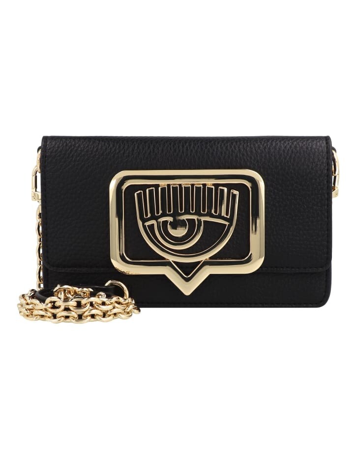 

Клатч Chiara Ferragni Eyelike buckle Clutch Geldbörse 19.5 cm, черный