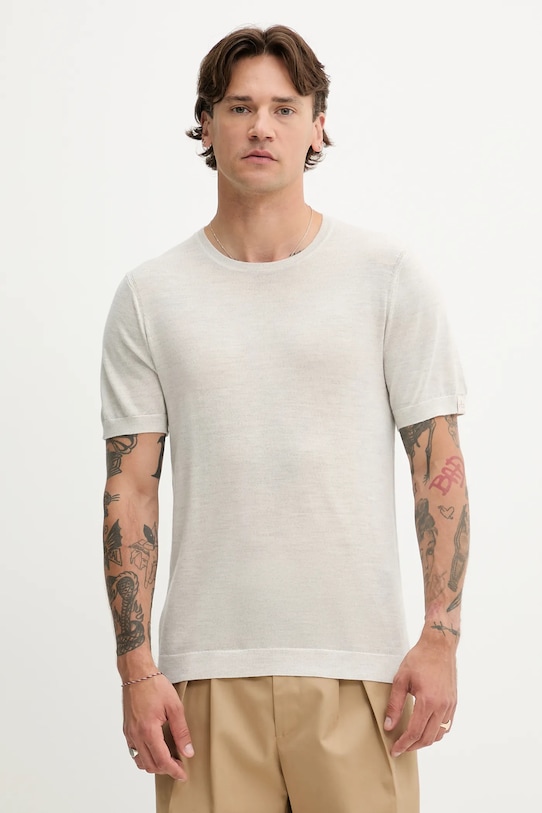 

Футболка из шерсти Rag & Bone, бежевый