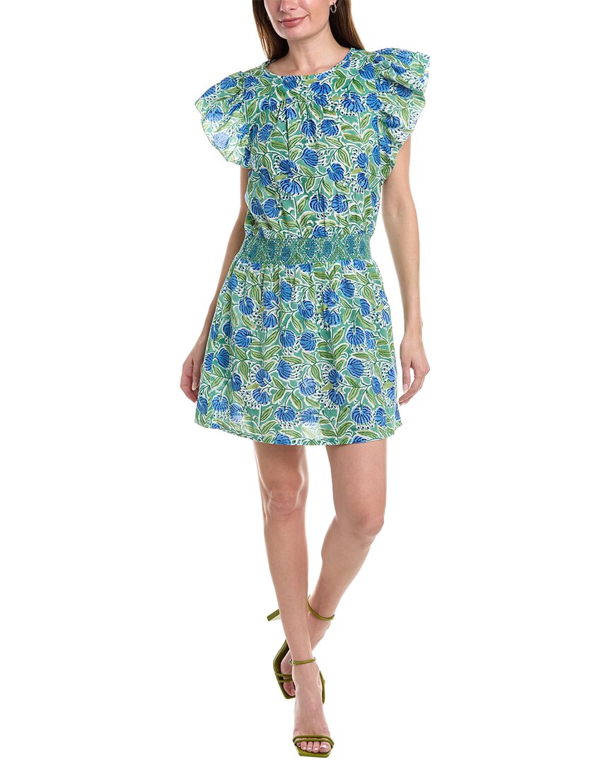 

Лила П Мини-платье со сборкой на талии Lilla P, мультиколор