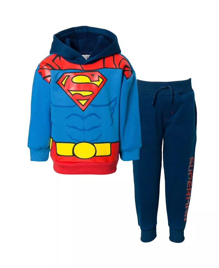 

Детский комплект с капюшоном и брюками DC Comics из флиса Justice League, синий