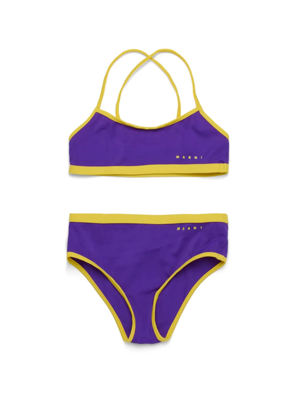 

Бикини с контрастной отделкой Marni Kids, фиолетовый