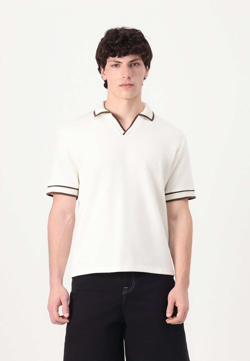 

Рубашка поло JORSUMMER SPILIT NECK Jack & Jones, кремовый