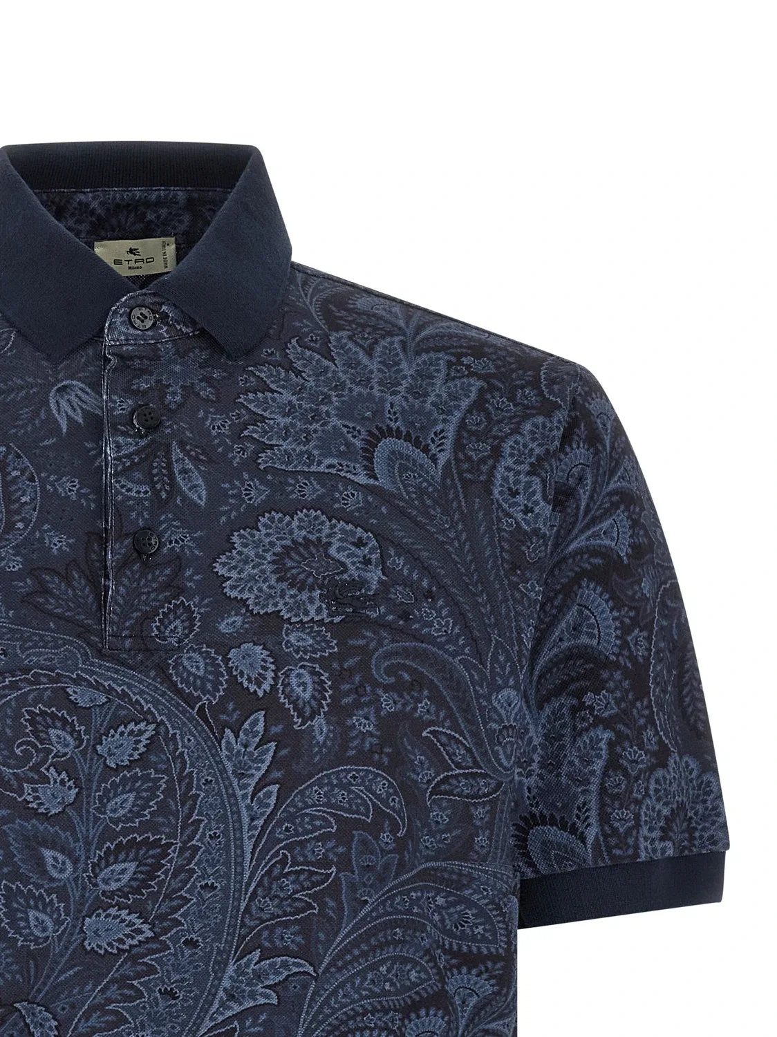 Поло с узором «Arnica Paisley» ETRO, синий — фото 3