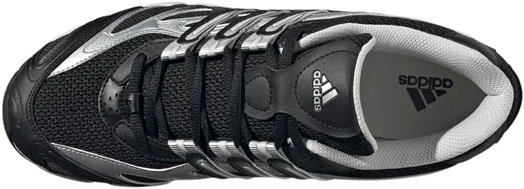 Мужские кроссовки Adidas Temper Run 2 на шнуровке для повседневной носки - черные, черный — фото 4