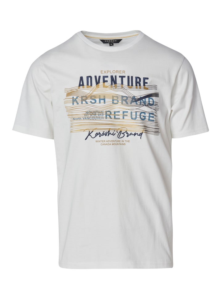 

Футболка с короткими рукавами белого цвета. KOROSHI, Белый, Футболка с короткими рукавами белого цвета. KOROSHI