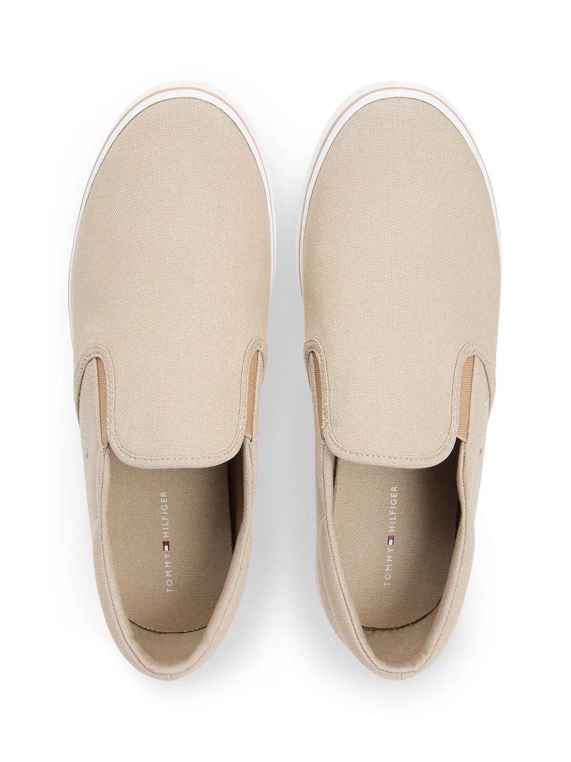 Слипоны Tommy Hilfiger, Cream — фото 3