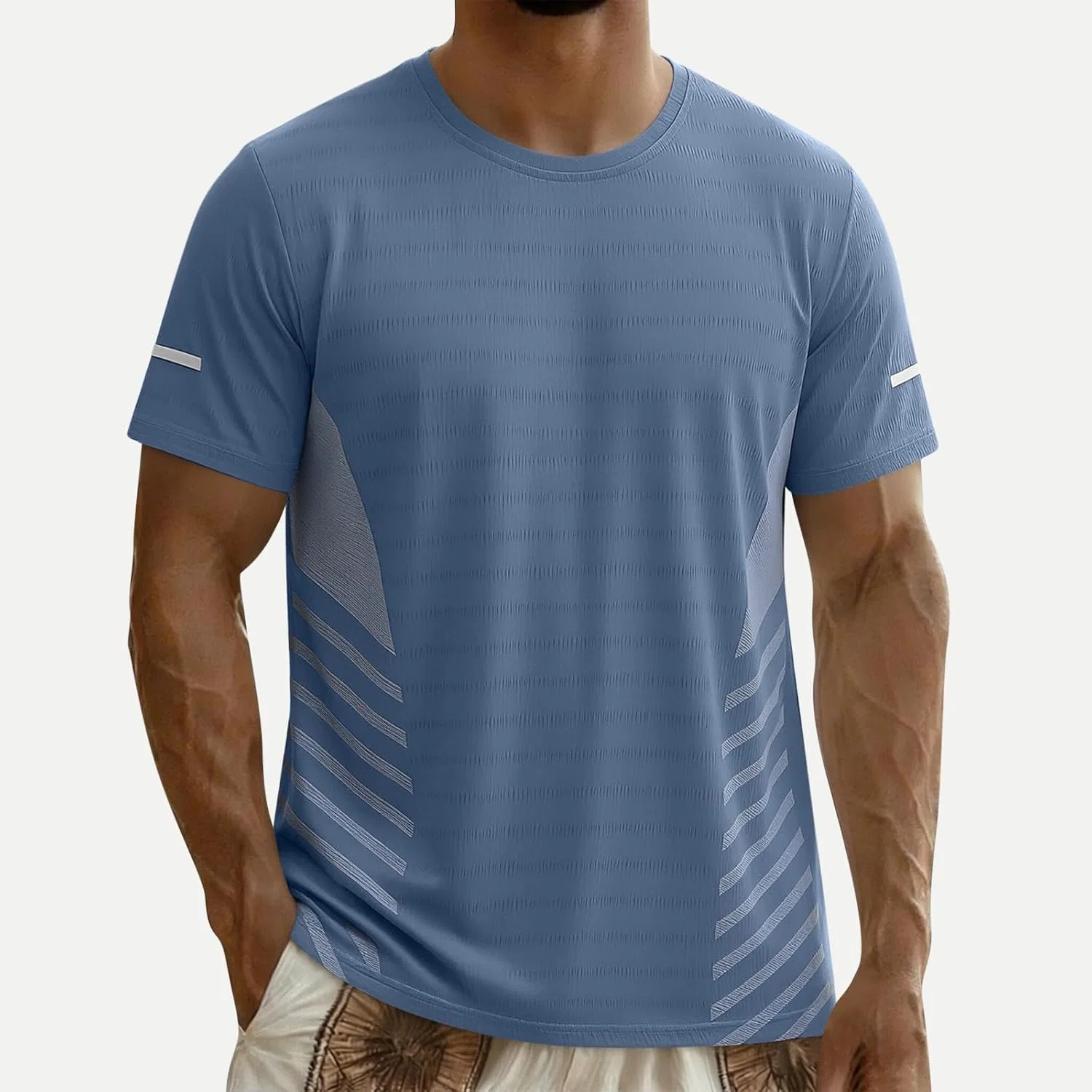 Футболка для тренировок, быстросохнущая, Generic, Light Blue — фото 2