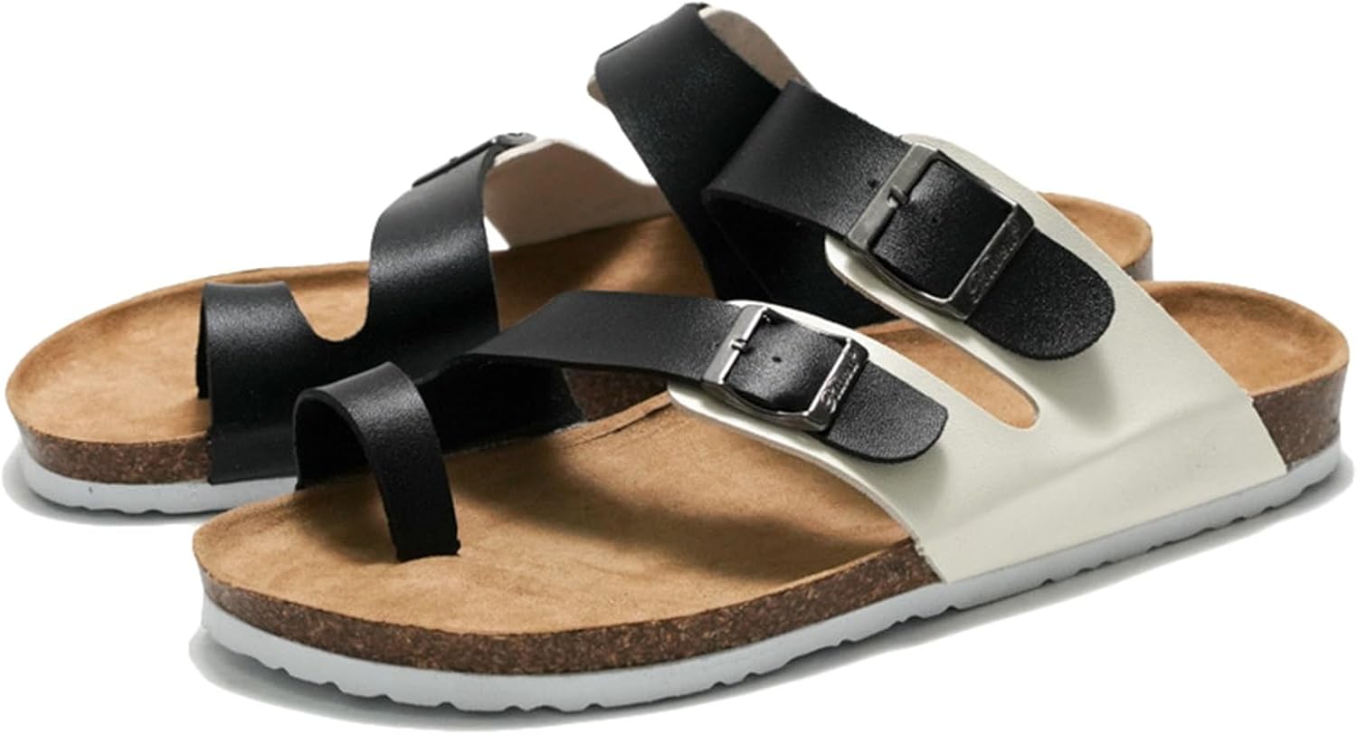 

Летние мужские сандалии для коррекции стопы с поддержкой свода, римские ортопедические шлепанцы с кольцом для пальцев, нескользящие пляжные тапочки при подошвенном фасциите Wcxty, черный