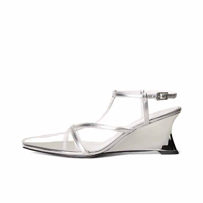 SHOEMAKER QUEEN Женские туфли на платформе с клиновидным каблуком черные, цвет Black — фото 3