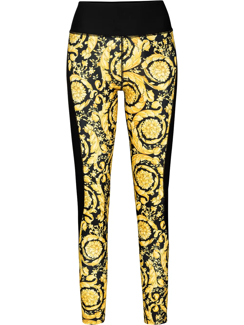 

Леггинсы с завышенной талией и принтом Barocco VERSACE, черный