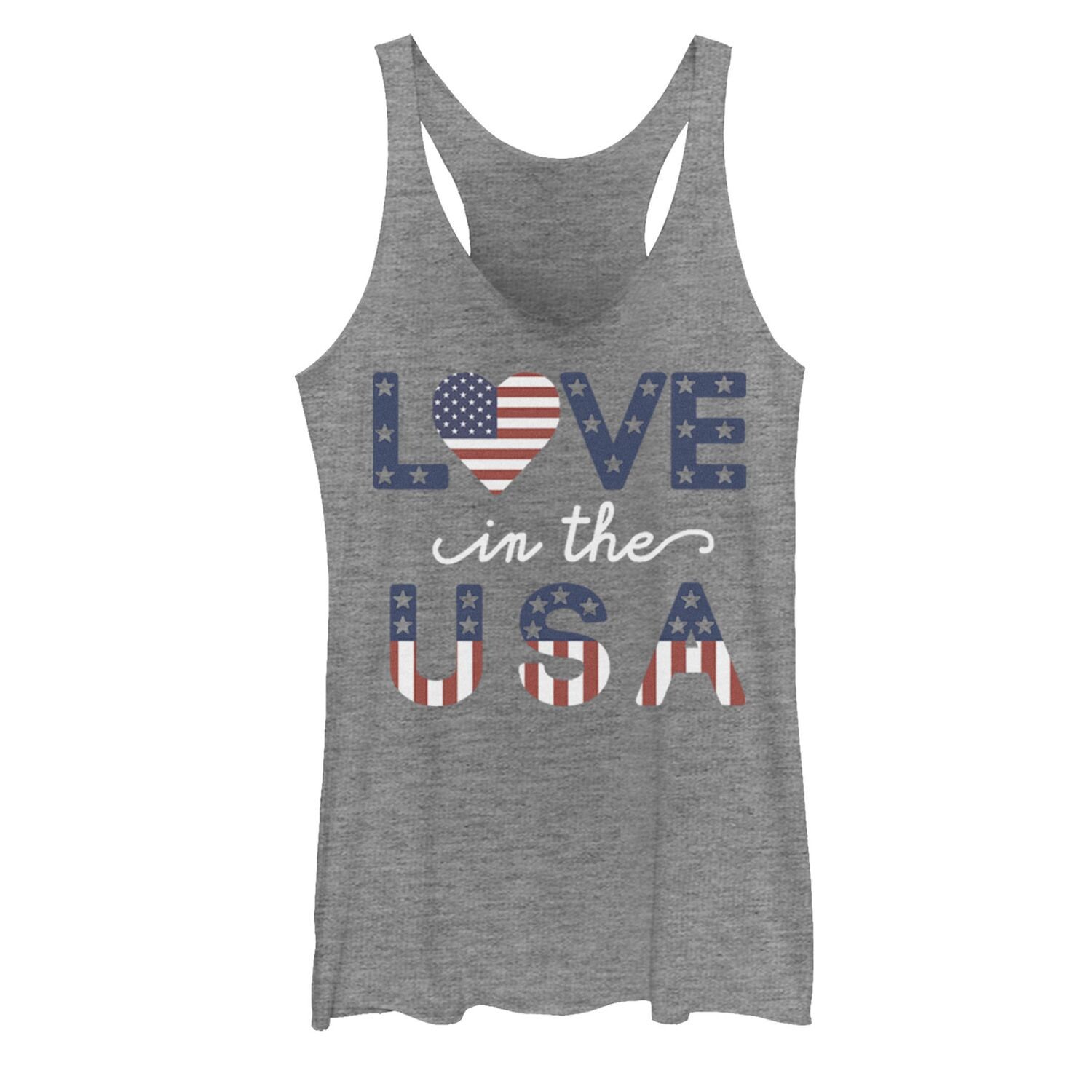 

Майка с изображением флага Juniors' Love In The USA