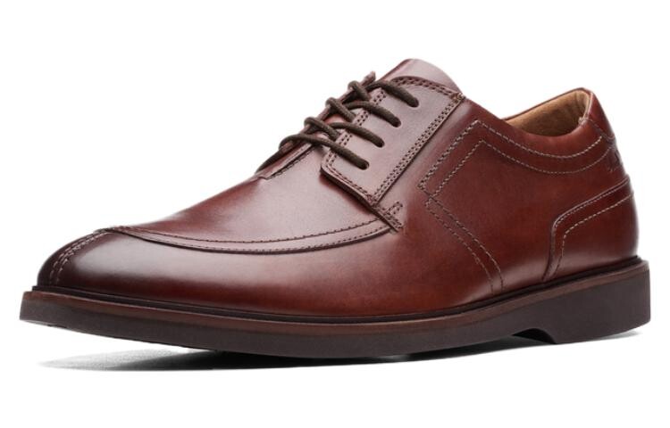 Туфли мужские низкие коричневые Clarks — фото 3