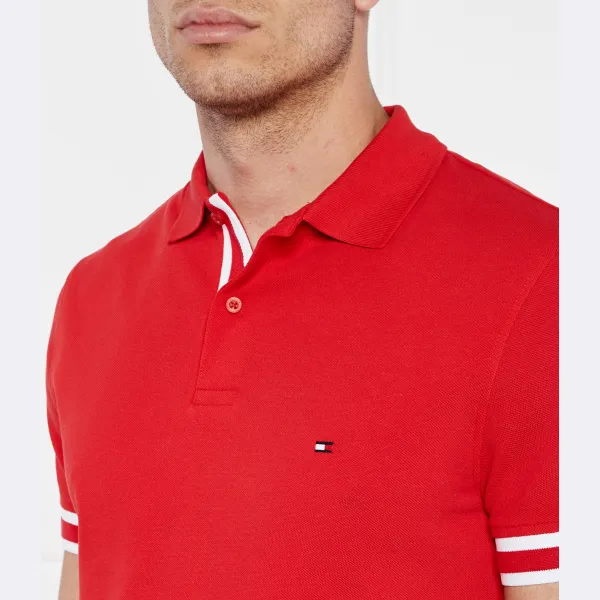 Рубашка-Поло узкого кроя с монотипом Tommy Hilfiger, красный — фото 4