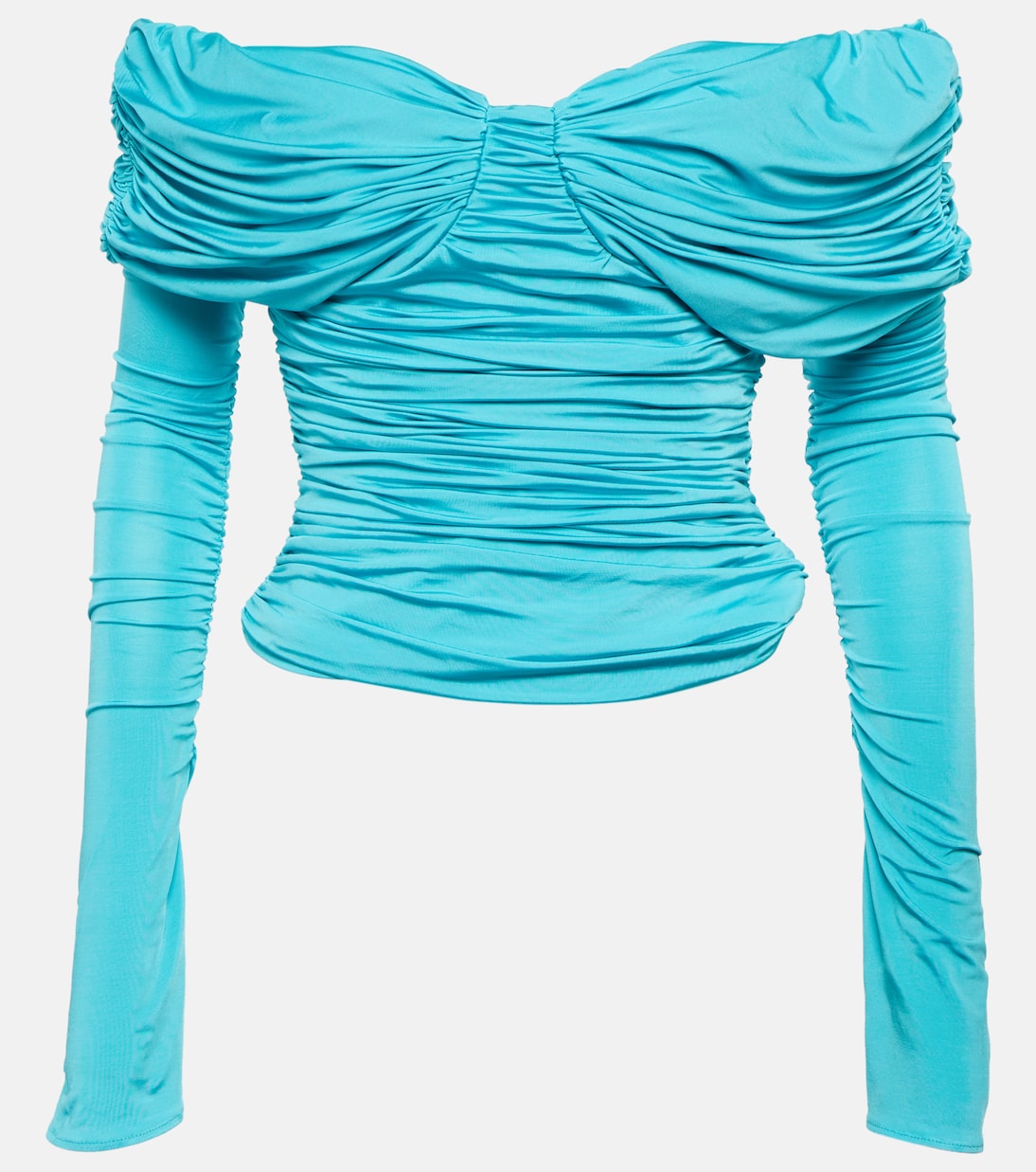 

Топ с открытыми плечами и сборками Giuseppe di Morabito, Blue Zircon