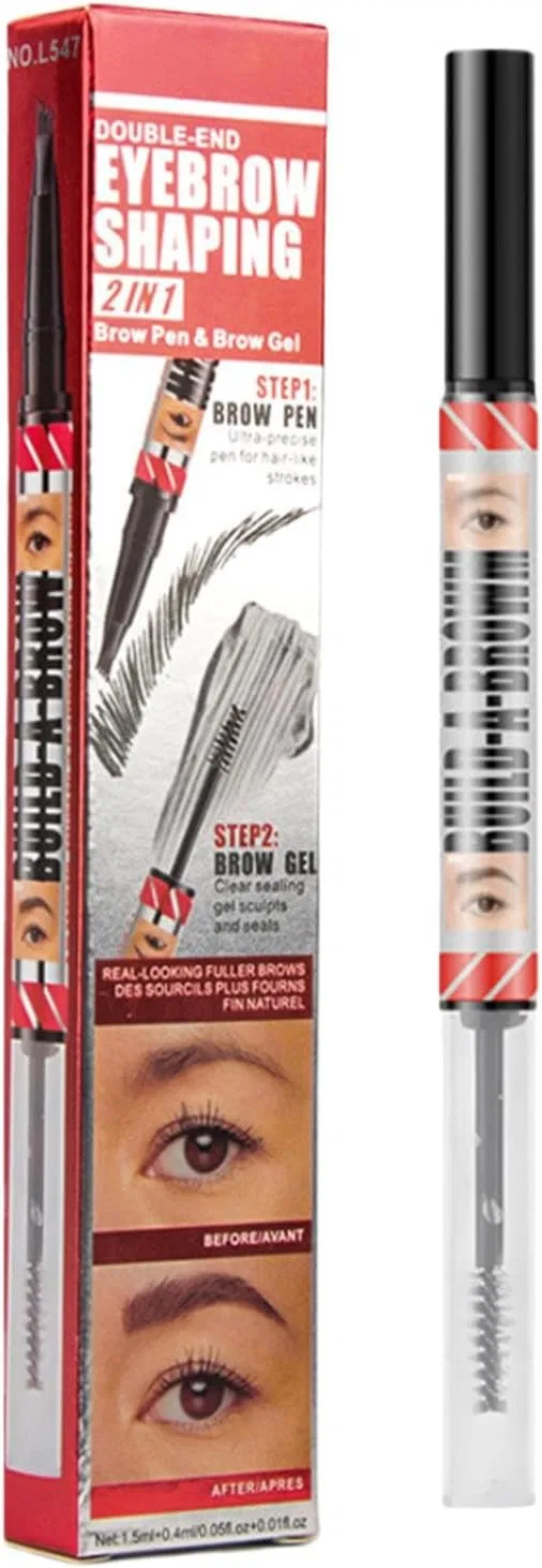 Карандаш для бровей с гелем Microblading, 3# Black, 1.5мл+0.4мл