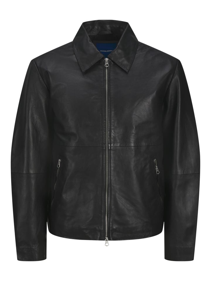 

Кожаная куртка Jack & Jones, черный