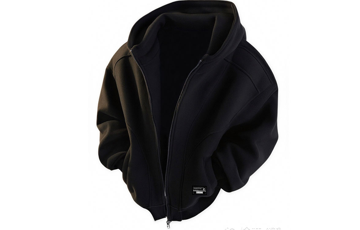 

Толстовка Unisex Hooded Thickened Cardigan ZIAREL, черный fleece-lined and thickened[removable logo]