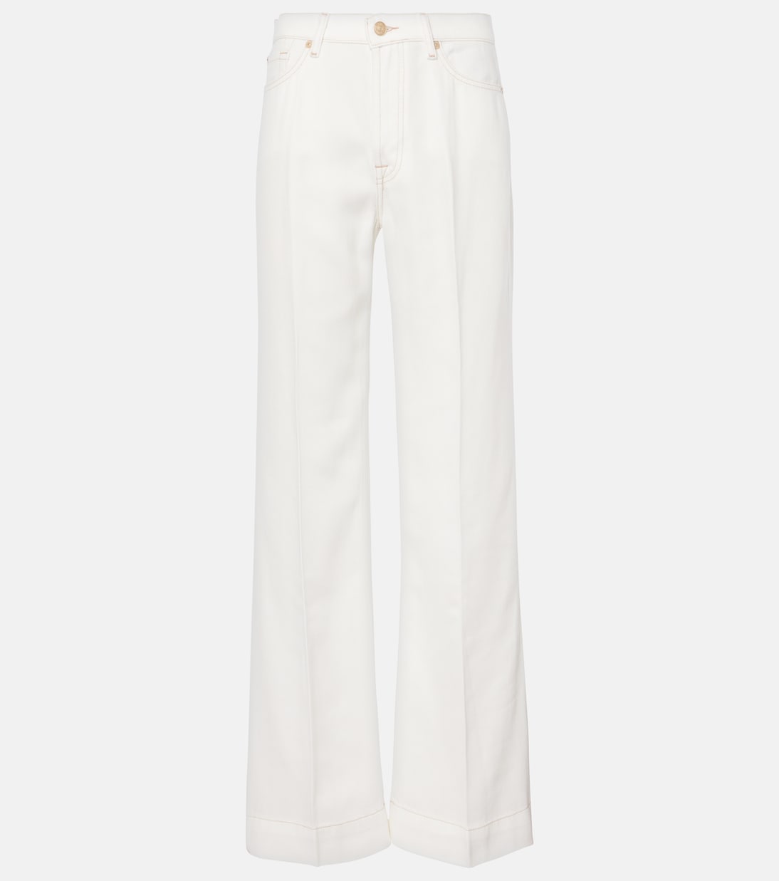 

Джинсы со средней посадкой и широкими штанинами 7 For All Mankind, Colored Tencel Blanc