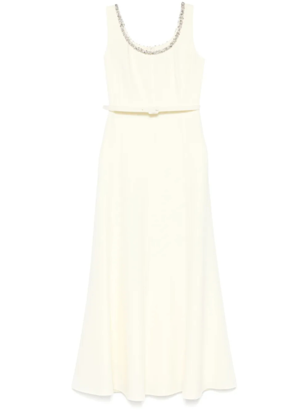 

Платье макси из кади с отделкой Roland Mouret, желтый