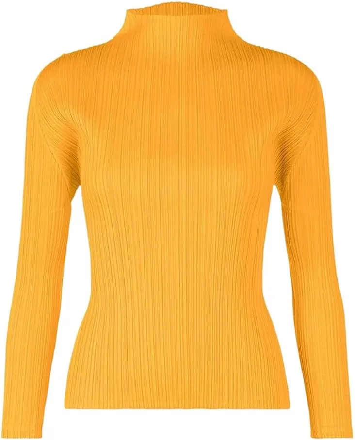 

Женская футболка с длинными рукавами и воротником-стойкой