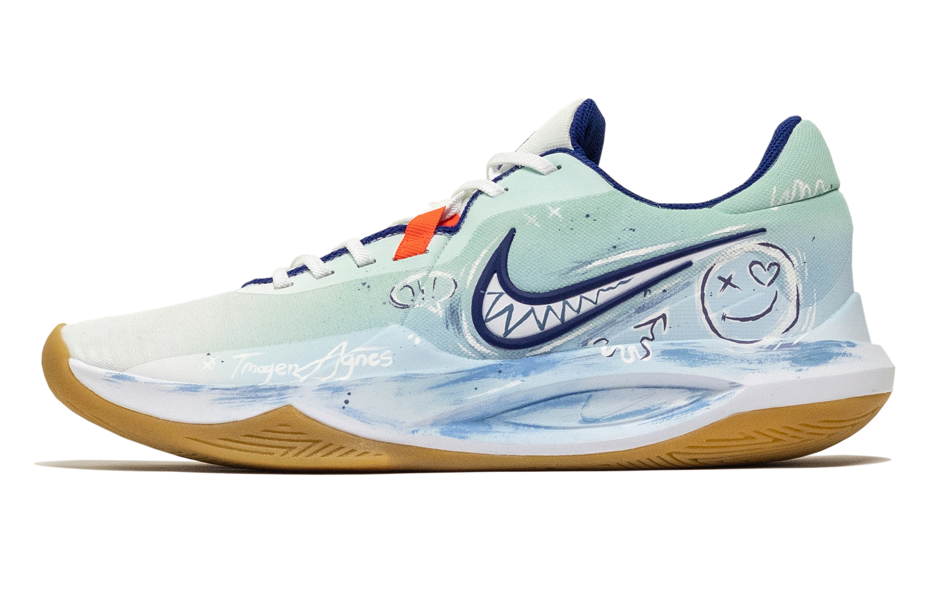 

Nike Баскетбольные кроссовки Precision 6 Little Tyrant с амортизаторами и противоскользящими свойствами, низкие, мужские, мятно-зеленые