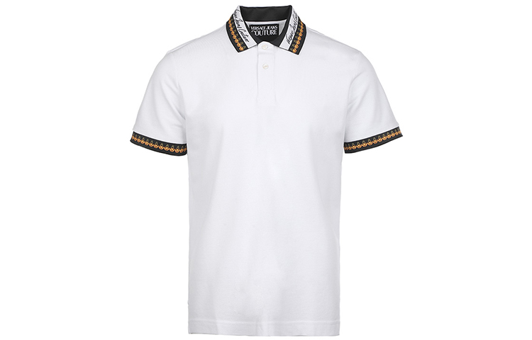 

VERSACE JEANS COUTURE Белая поло для мужчин, Белый, VERSACE JEANS COUTURE Белая поло для мужчин