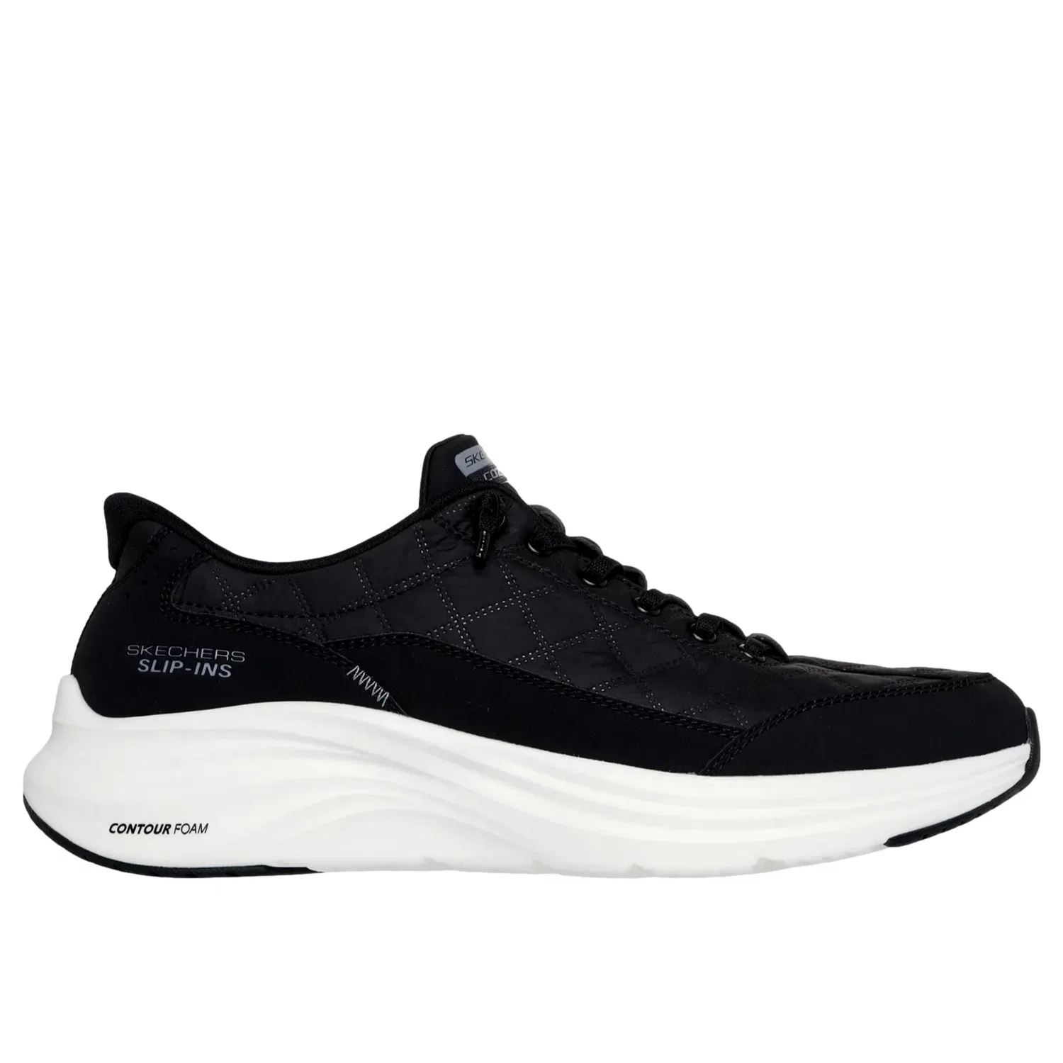 Мужские кроссовки Skechers Contour Foam Cozy Fit Hands Free Slip-In, черно-белые