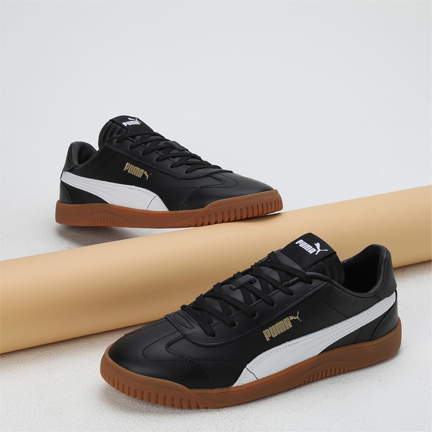 Мужские кроссовки PUMA Club 5v5, белый/черный/золотой — фото 2