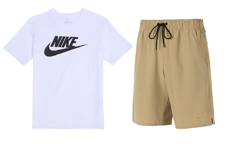 

Nike Повседневная спортивная мужская одежда белого и хаки цвета