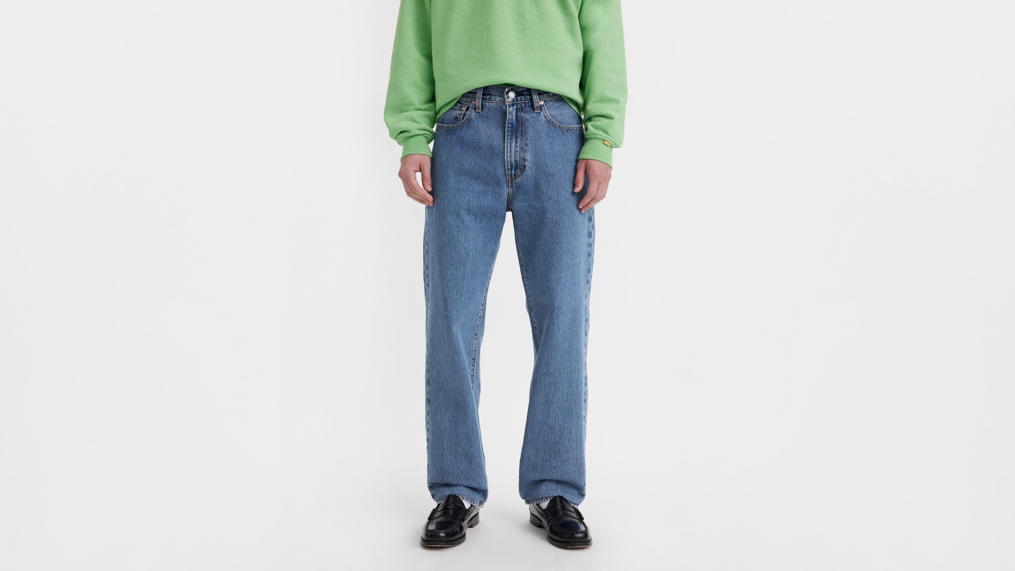568 Свободные прямые мужские джинсы Levi's, цвет Blue Essentials - Medium Wash — фото 3