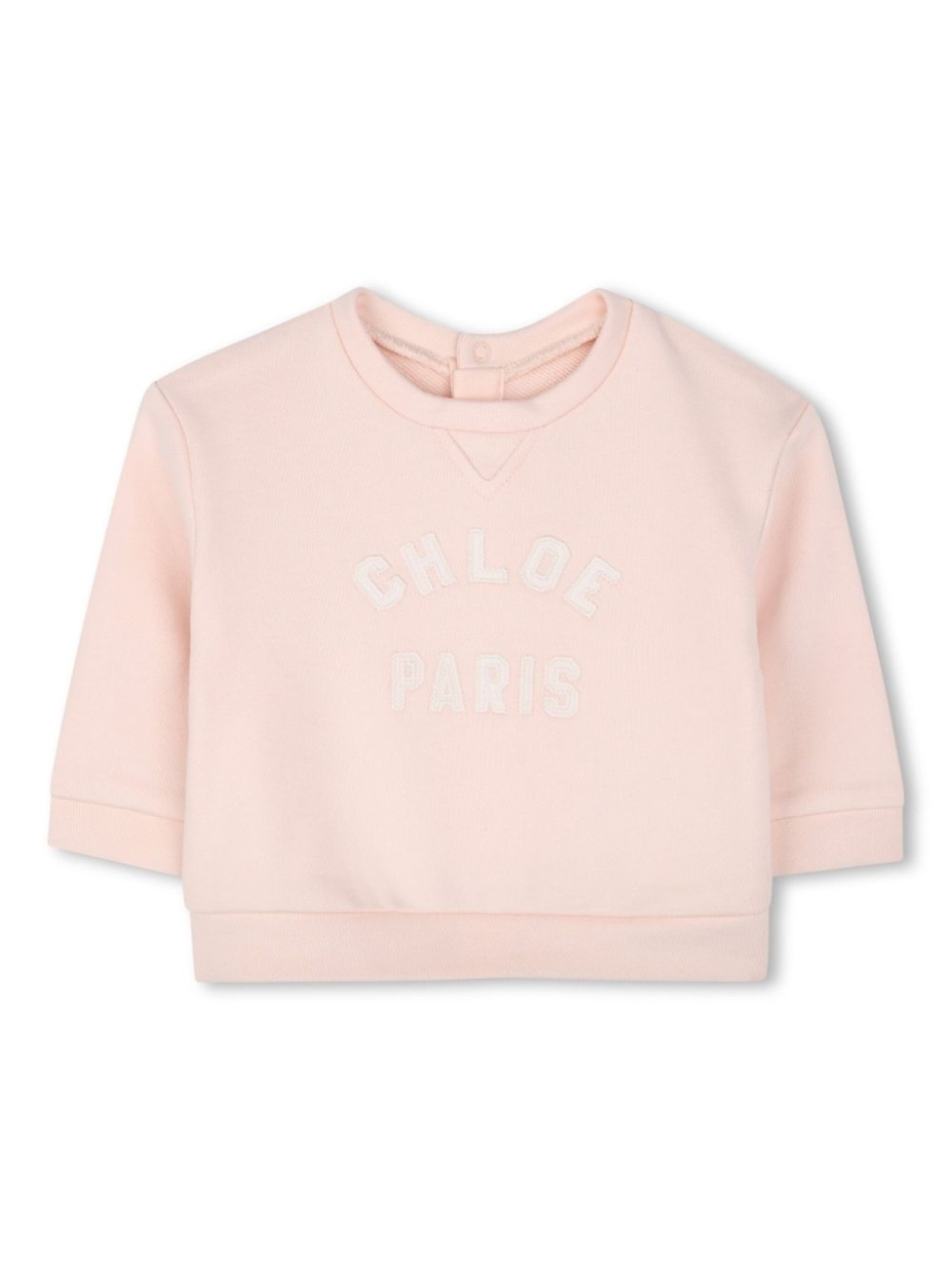 

Chloé Kids толстовка с нашивкой-логотипом, розовый