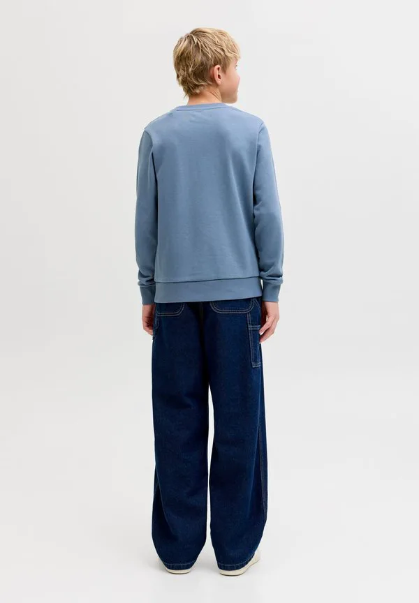Толстовка jjelogo с круглым вырезом, двухцветная, весна-лето 2026 Jack & Jones Junior, Blue Mirage — фото 2