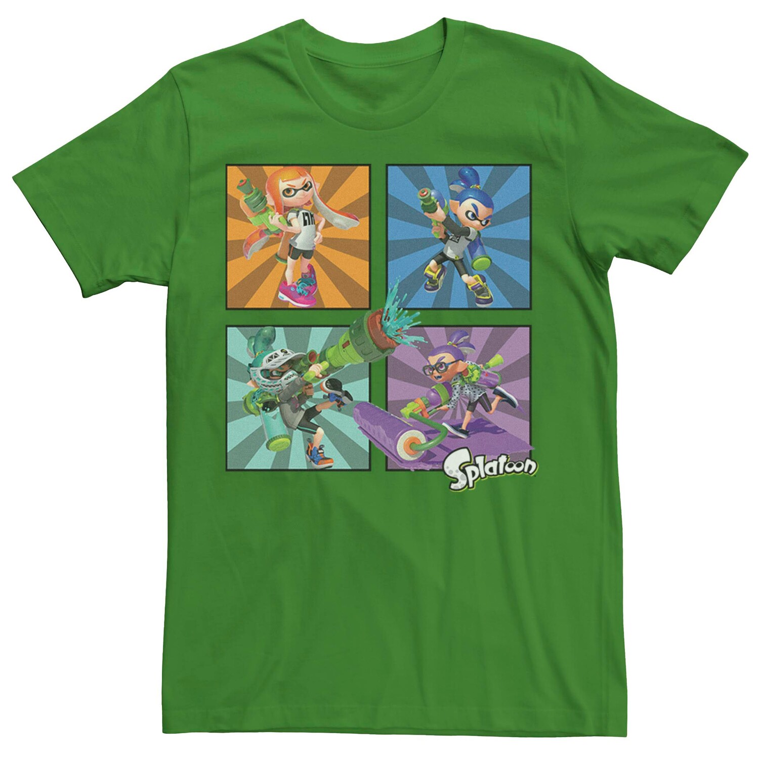 

Мужская футболка Nintendo Splatoon Inkling Team Squares Licensed Character