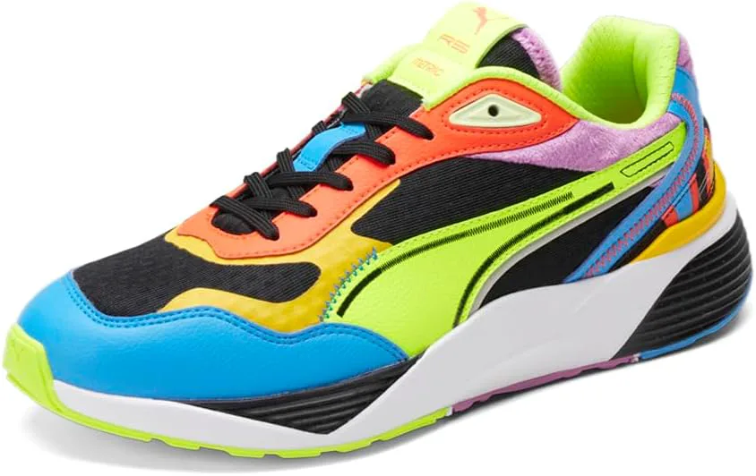 Мужские кроссовки PUMA RS-Metric Lava с шнуровкой для повседневной носки - черные, черный — фото 3